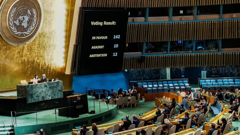 জাতিসংঘে হামাসমুক্ত স্বাধীন ফিলিস্তিনের পক্ষে ১৪২ দেশ, সমর্থ