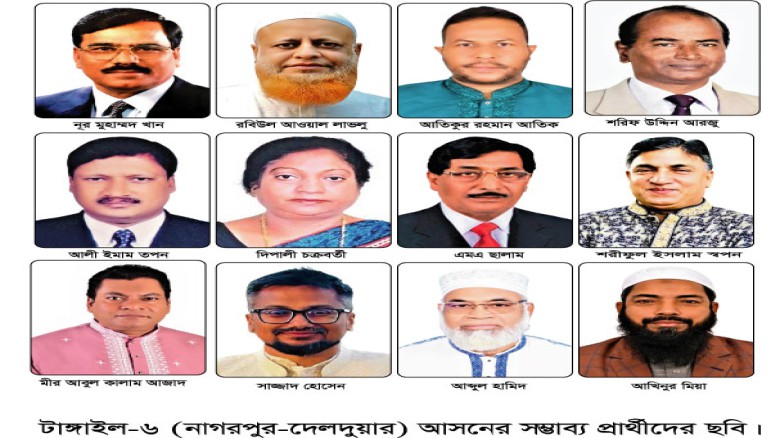 ত্রয়োদশ জাতীয় সংসদ নির্বাচন টাঙ্গাইল-৬ বিএনপির ১৮ নেতা দলীয় 