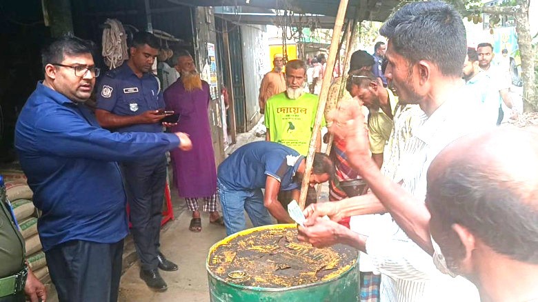 কালিহাতীতে অবৈধভাবে ডিজেল মজুদ, ৩০ হাজার টাকা  জরিমানা