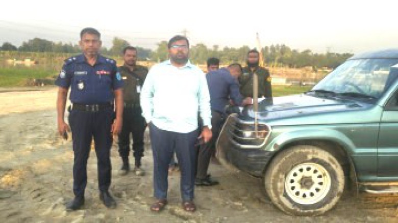 কালিহাতীতে নদী থেকে অবৈধ ভাবে বালু উত্তোলন করায় জরিমানা