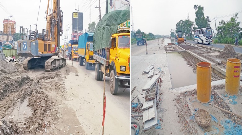 ঈদযাত্রায় যানজটের সৃষ্টি হবে নির্মাণাধীন এলেঙ্গা ফ্লাইওভার থ