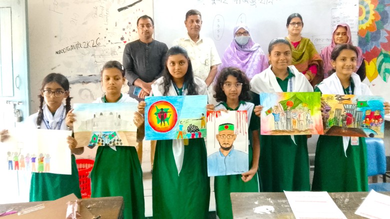 বিন্দুবাসিনী সরকারি বালিকা উচ্চ বিদ্যালয়ে গণঅভ্যুত্থান দিবস 