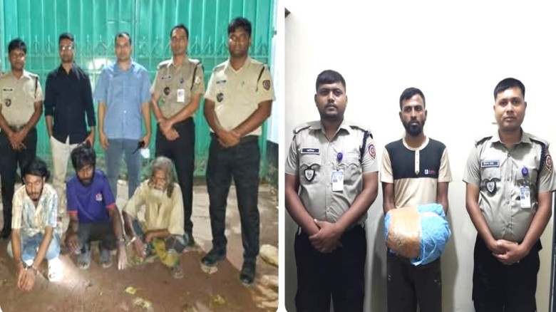 টাঙ্গাইলে মাদকসহ গ্রেপ্তার ৪