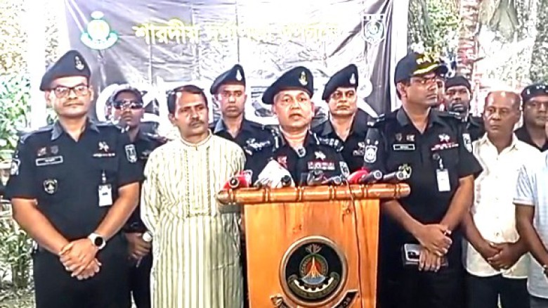 মধুপুরে শারদীয় দুর্গাপূজা উপলক্ষে এসআরবি-১৪ এর প্রেস ব্রিফি